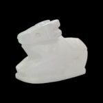 2.5 Inches White Marble Nandi Cow Idol | Nandi Statue for Home Temple - Image 3