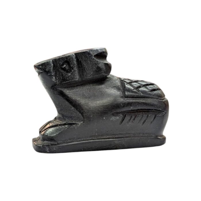 3 Inches Black Marble Nandi Cow Idol | Nandi Statue for Home Temple - Image 3