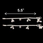 Dimensions of Pair of silver anklets for baby