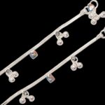 Close up for pair of anklets for baby