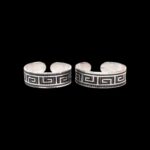 Pair of Pure Silver Toe Rings - Adjustable Band Toe rings - Image 3