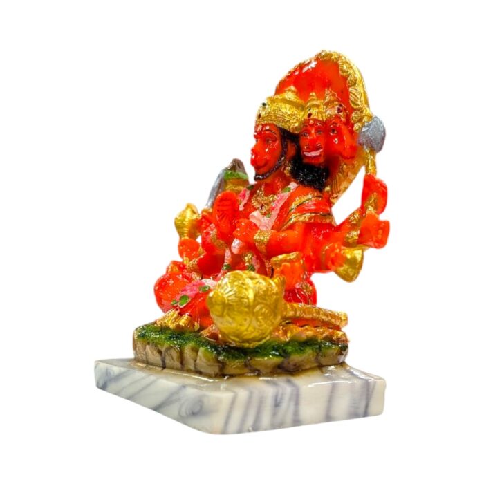 Side view of the Panchmukhi Hanuman polyresin idol