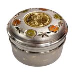 Side profile view of pure silver box | small trinket box