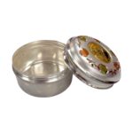 Small silver kumkum container