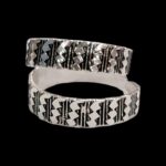 Close up of silver tor rings