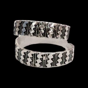 Close up of silver tor rings