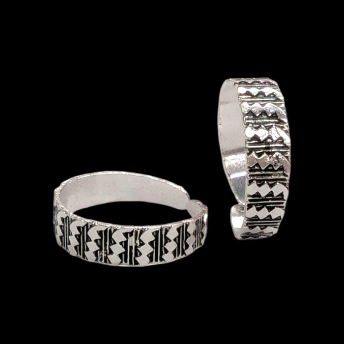 Silver oxidized finish - sterling silver toe rings
