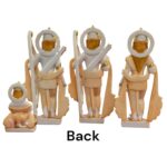 Back profile view of Ram Darbar Statue set made with marble