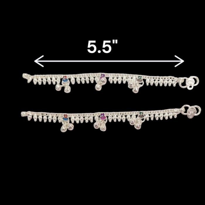 Dimensions of Pure Silver anklets Dimensions of Pure Silver anklets