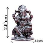 Pure Silver Ganesha Idol - 2.5cm - Image 4