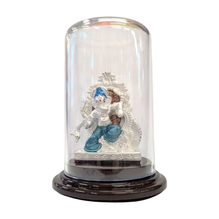Pure silver Ganesha idol in dome-MA - Image 3