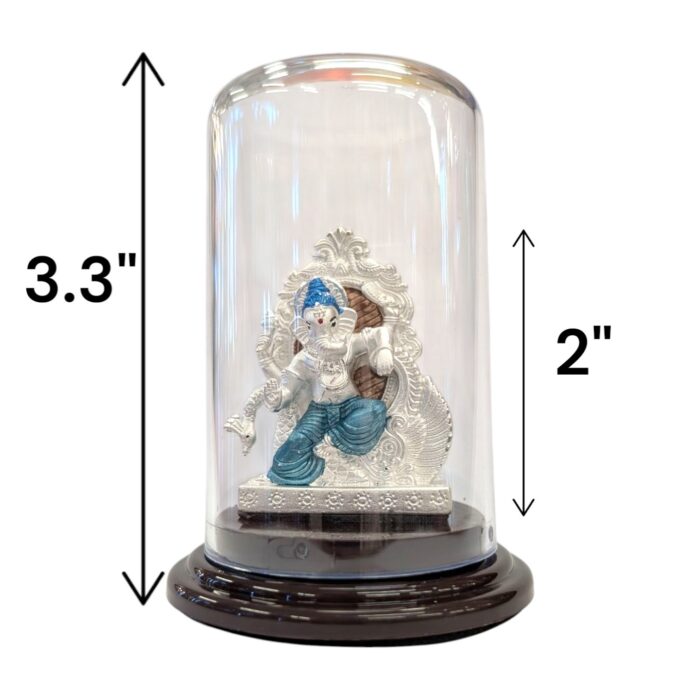 Pure silver Ganesha idol in dome-MA - Image 4