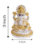 Dimensions of Ganesha Idol with Pure Gold and Silver Idols
