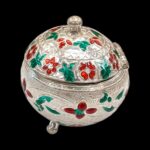 Top profile view of Silver Kumkum container | Chandi ki Sindoor Daabi