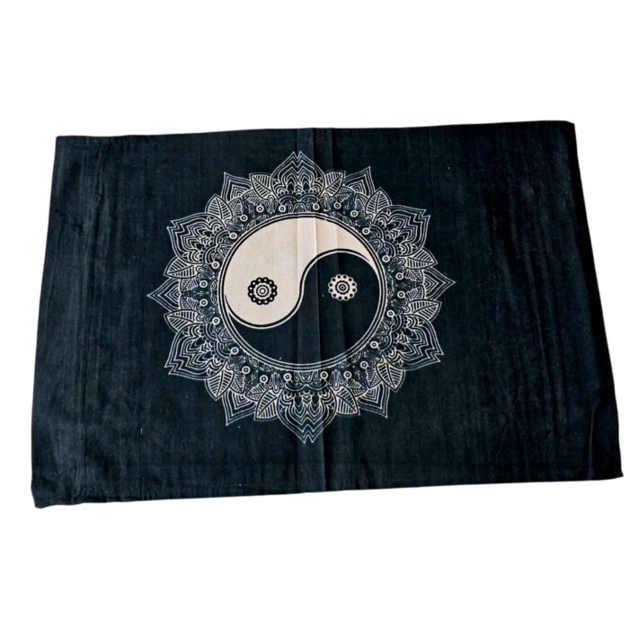 Close up of Mandla Ying yang pillow cover