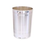 Side profile view of silver glass for gift