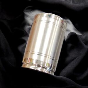 Pure Silver Glass | 3.6 inch pure silver tumbler