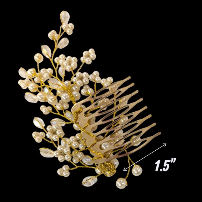 Cubic Zirconia Bridal Hair Comb - ZJ - Image 3