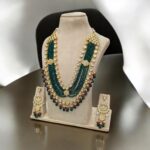 Maharani haar with earring | Semi Precious Necklace and Earring Set