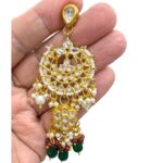 Maharani haar with earring | Semi Precious Necklace and Earring Set - Image 8