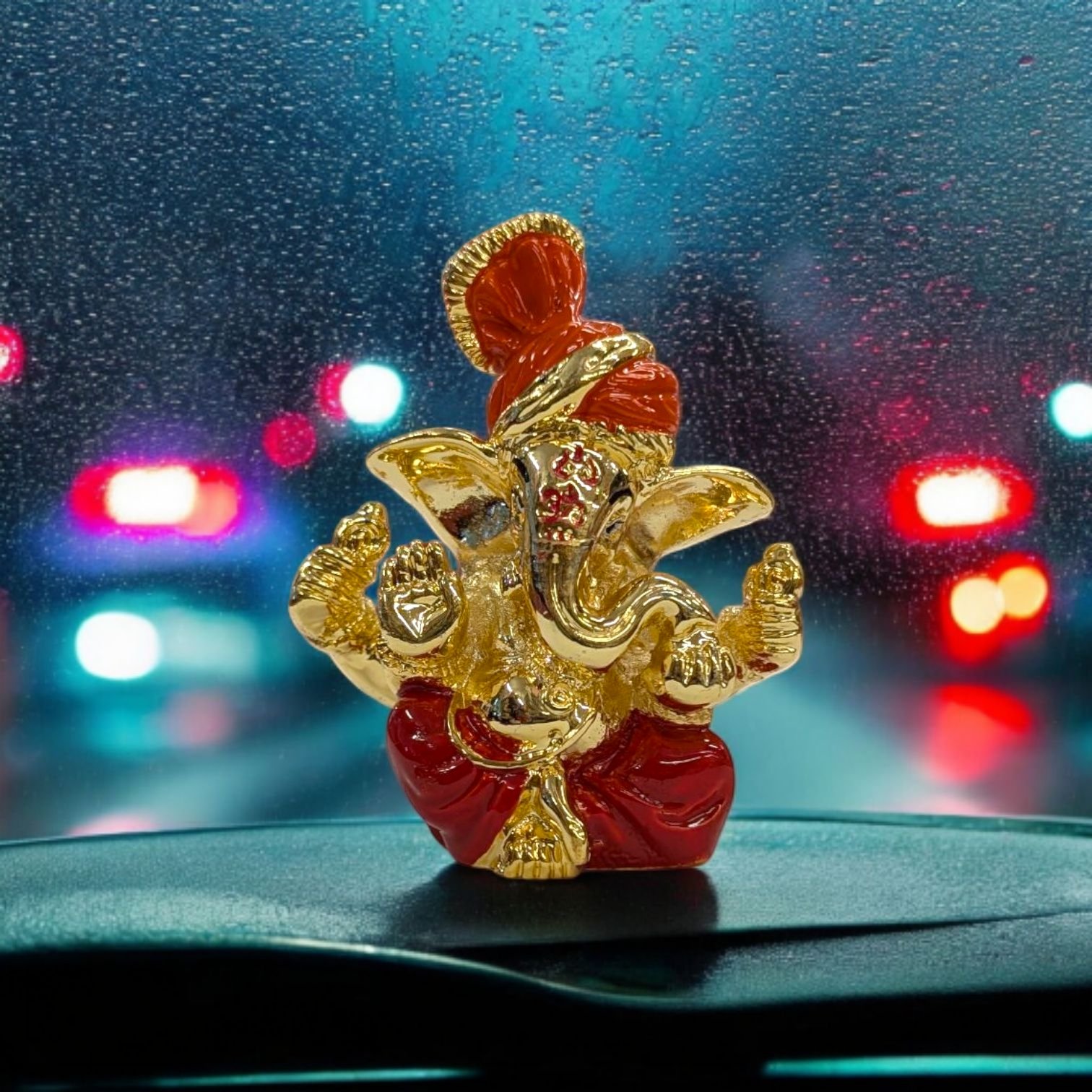 Gold plated Ganesha statue - 3 inches | Car Dashboard Idol Gold plated Ganesha statue - 3 inches | Car Dashboard Idol