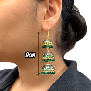 Close up of the Jhumki earrings | Bollywood inspired party wear earrings