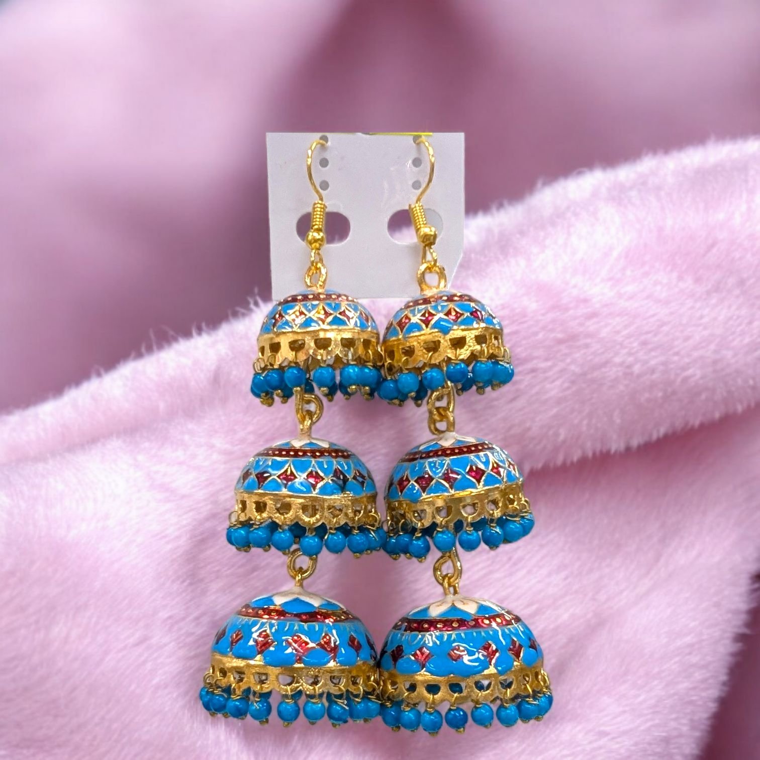 PXL_20251111_195800257~2 (1).jpg Meena Jhumki earrings | Party Wear Dangler Earrings - Image 1