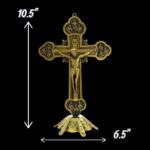Twelve Apostles Alloy metal Standing Crucifix - Golden ox - Image 2