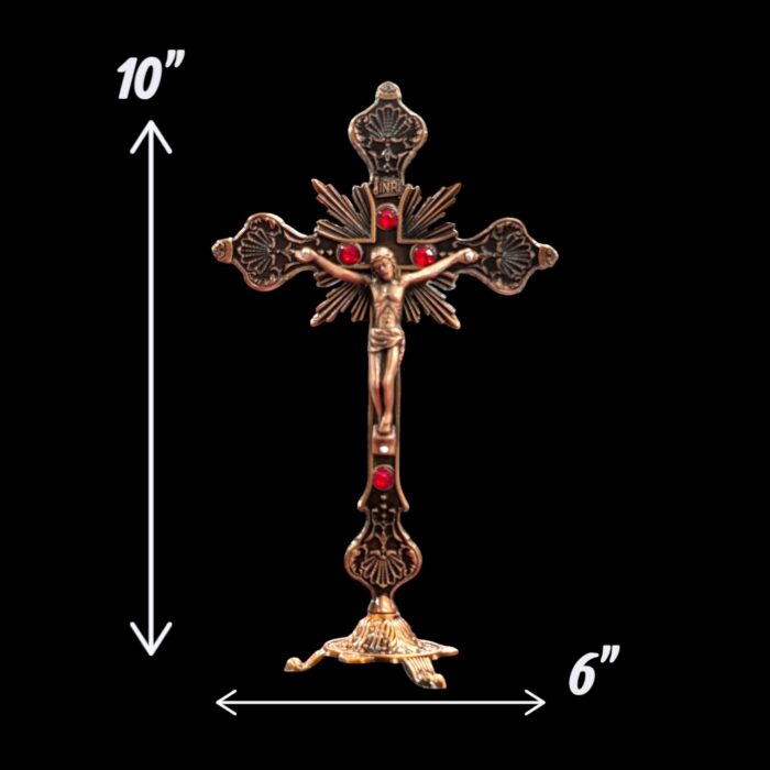 Standing Crucifix – Decorative Crosses - Copper ox - Image 2