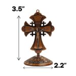 Crucifix Cross Metal Statue - 3.5 inch - CB - Image 2