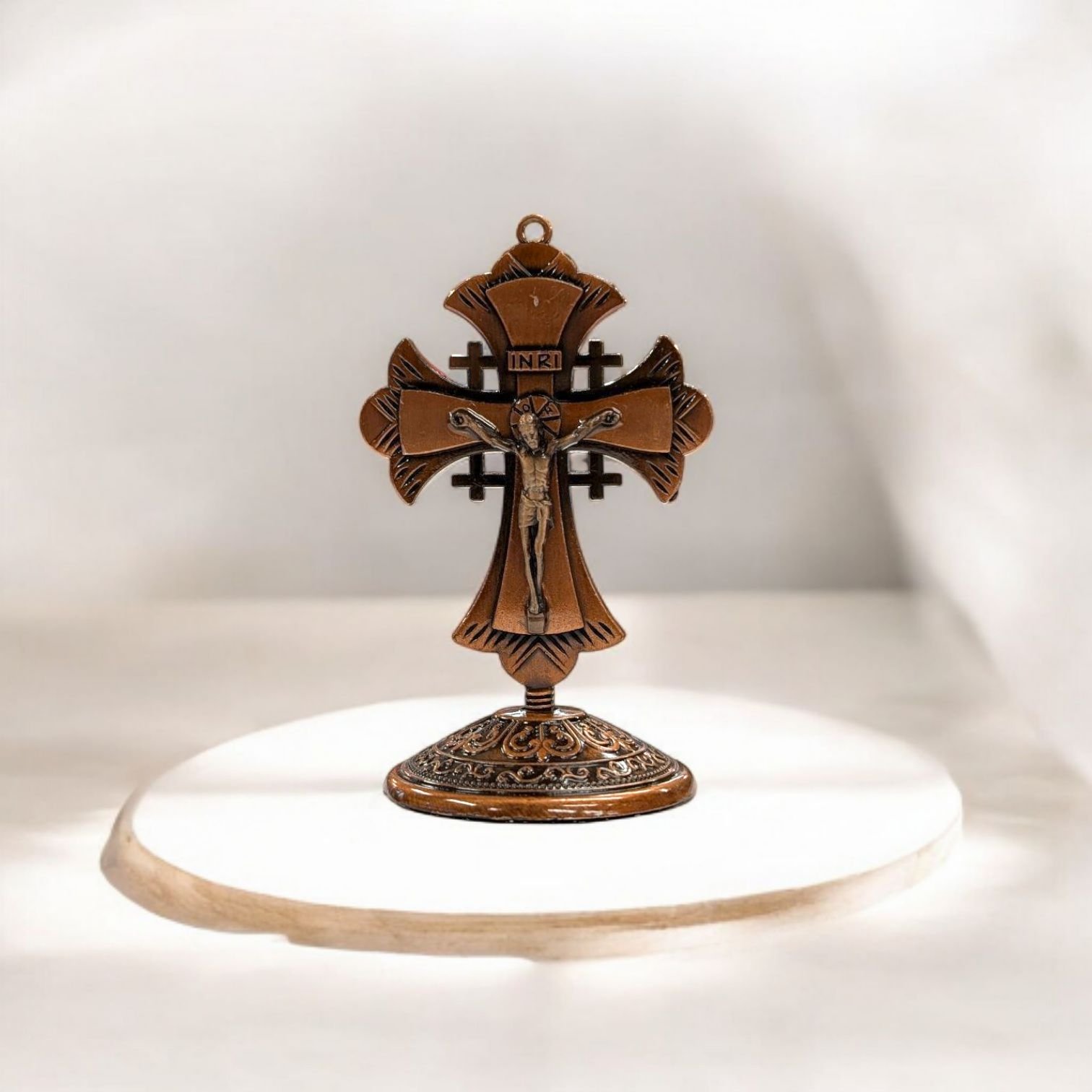 PXL_20251124_155259997 (2).jpg Crucifix Cross Metal Statue - 3.5 inch - CB - Image 1