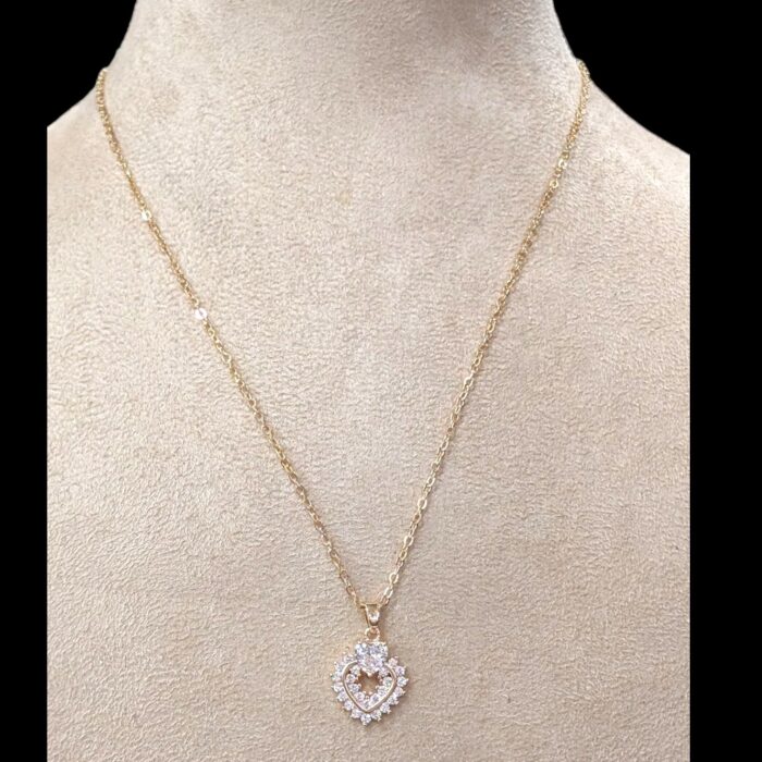 Metal chain pendant necklace - GF - Image 3