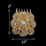 Rhinestone Crystal Decorative Hair Comb - ZD - Image 2