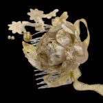 Gold Flower Hair Comb - ZH - Image 4