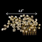 Cubic Zirconia Bridal Hair Comb - ZJ - Image 2