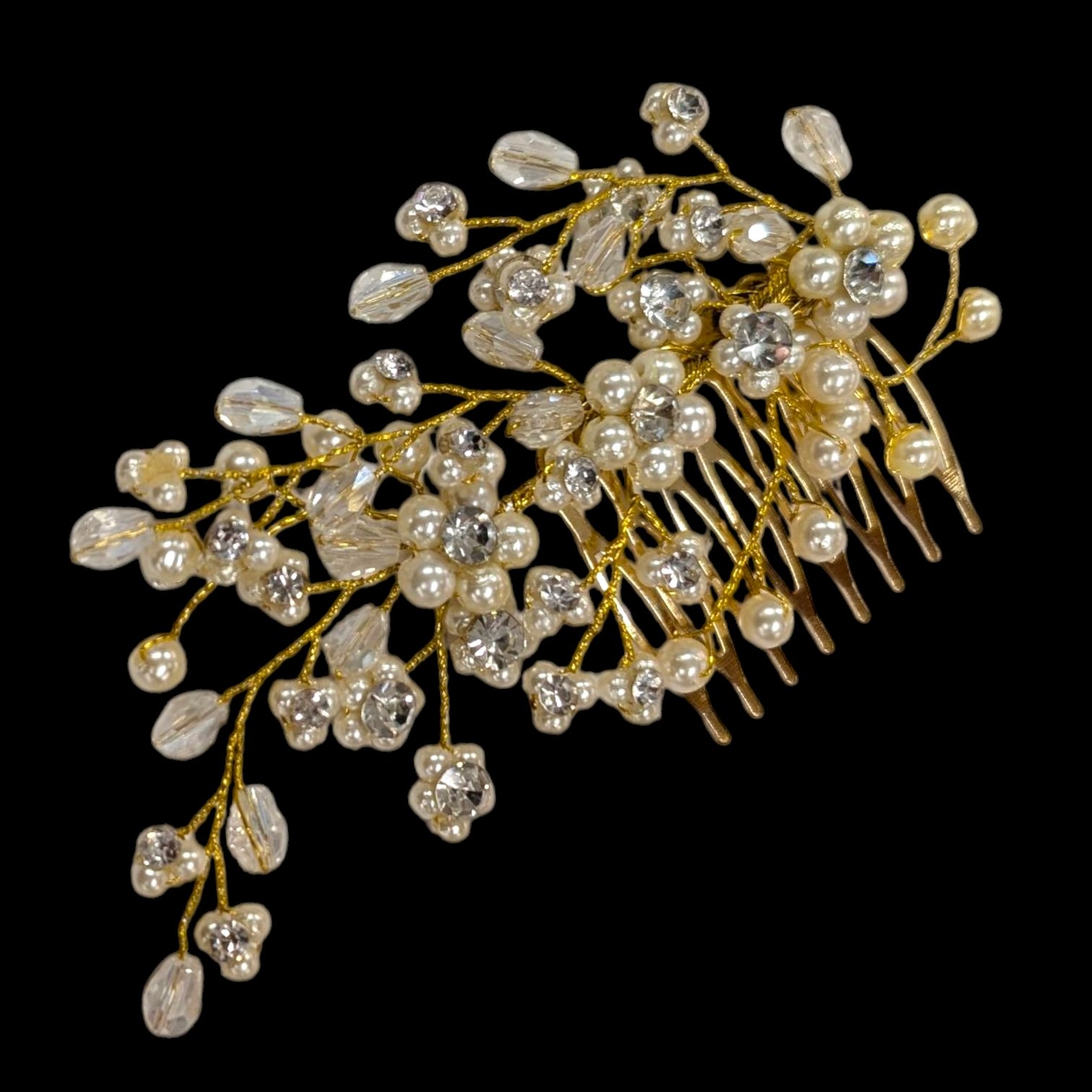 PXL_20251128_180209192 (1).jpg Cubic Zirconia Bridal Hair Comb - ZJ - Image 1