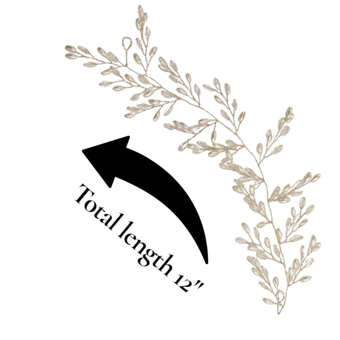 Bridal Hair accessory Vine - Golden Pearl - ZL - Image 2