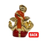Backside profile view of Gold plated Ganesha Idol