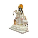 Radha Krishna Statue - White - 18 inches | Large Poly stone Idol - Image 3