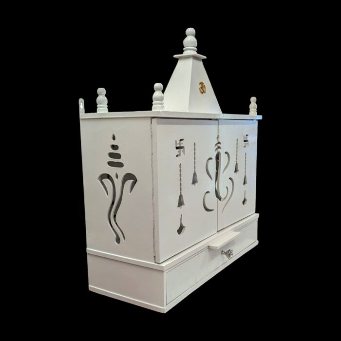 Side view of White Home temple