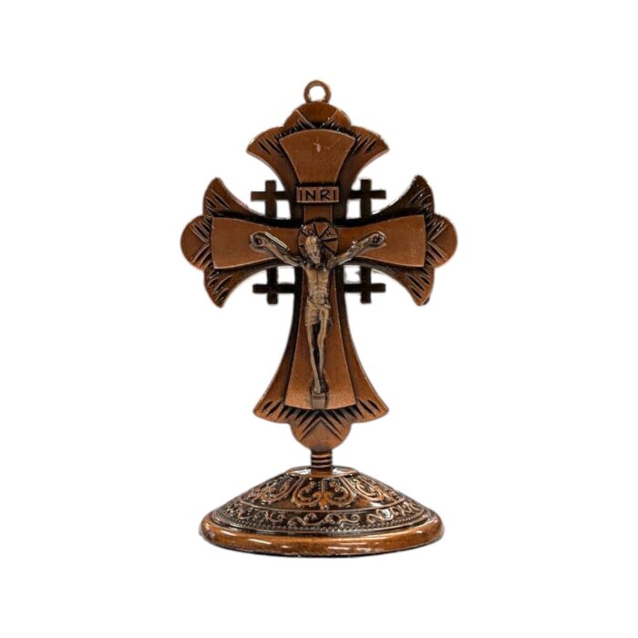 Crucifix Cross Metal Statue - 3.5 inch - CB - Image 5