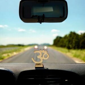Om on a Stand | Brass Figurine | Great Car Dashboard Decor