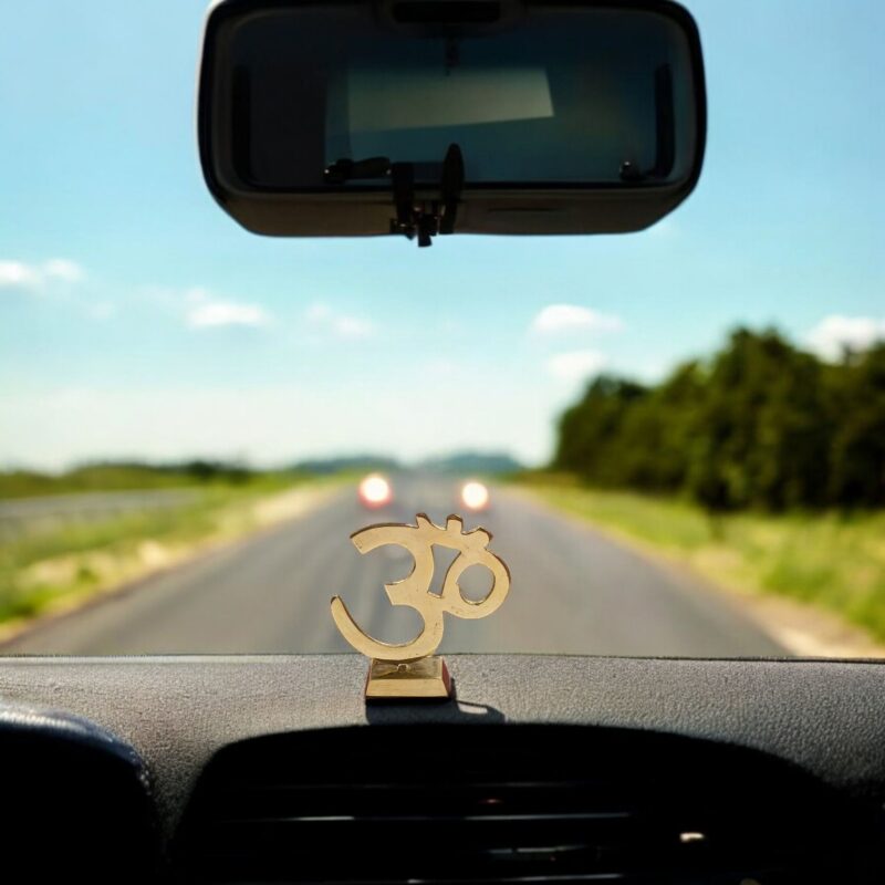 Om on a Stand | Brass Figurine | Great Car Dashboard Decor