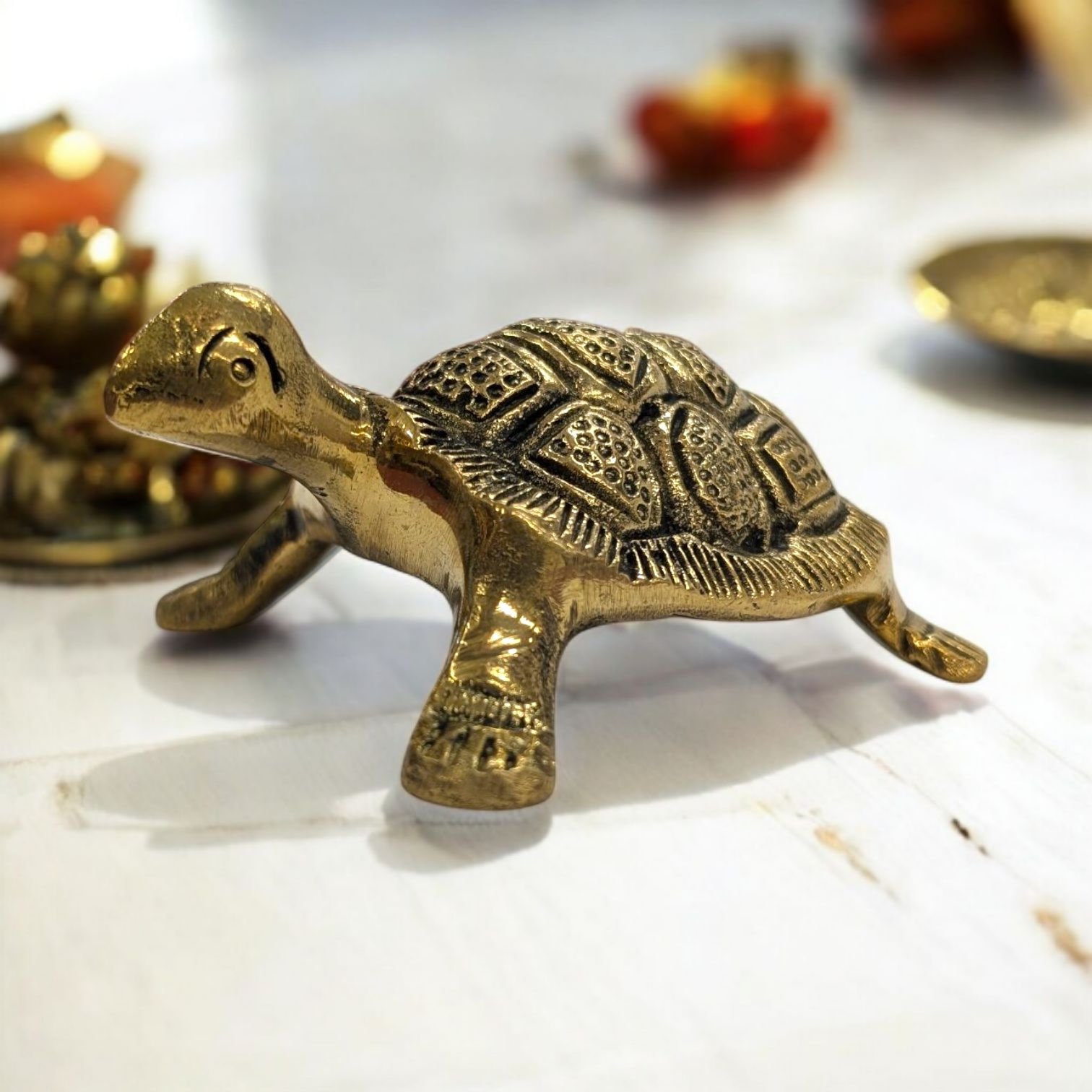 Brass Tortoise - Turtle 4 inch | Vastu Addition to your home Brass Tortoise - Turtle 4 inch | Vastu Addition to your home