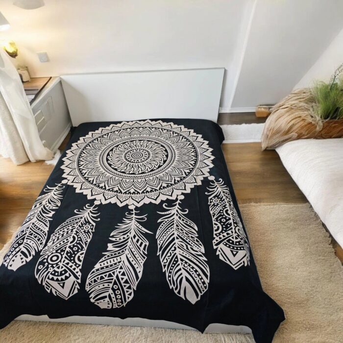 Mandla Dream catcher cotton Bedsheet set | Queen size sheet with 2 pillow covers