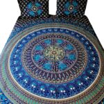 Blue Mandala bedding set | Cotton Bedsheet with 2 Pillow Covers