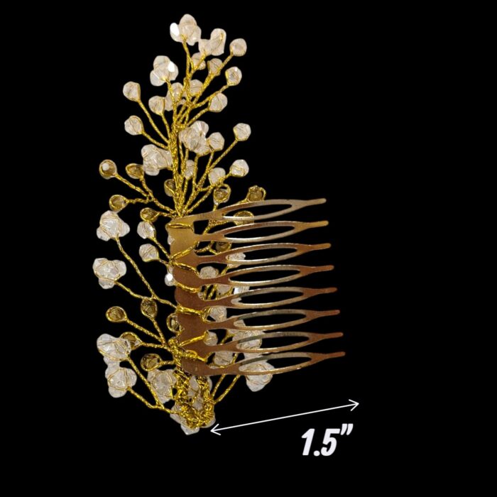 Cubic Zirconia Bridal Hair Comb - ZI - Image 3
