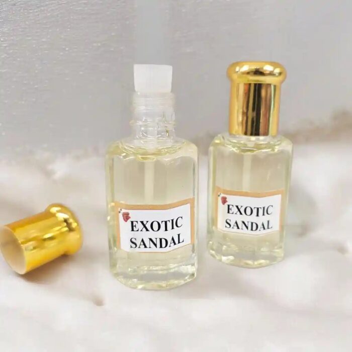 Compact Travel friendly bottles of Exotic Sandal Attar perfume oil