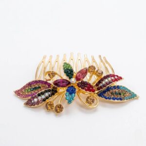 Crystal Decorative Hair Comb | Colorful Rhinestone Hair accessory