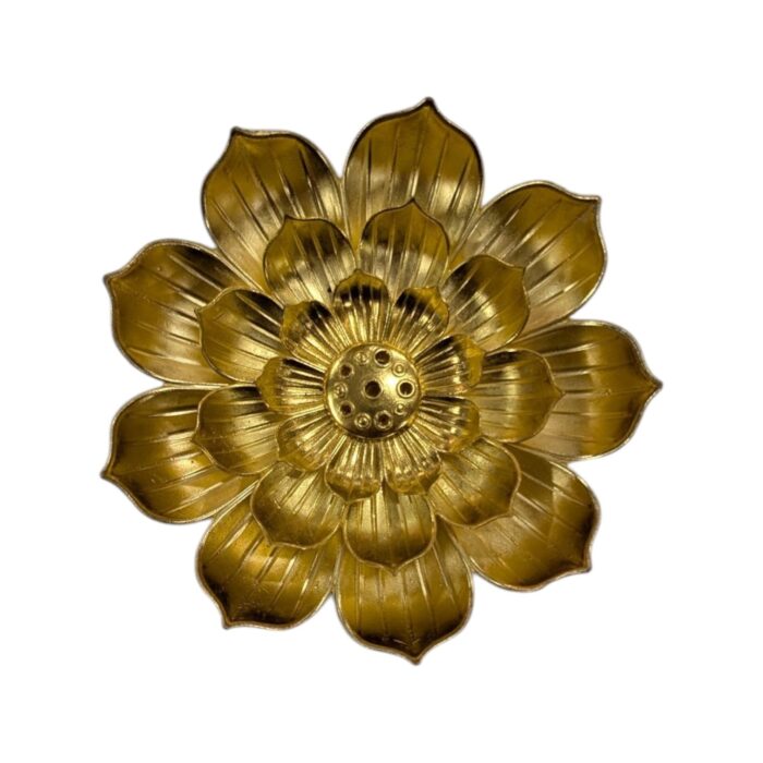 Top profile view of lotus shaped Incense Holder with ash catcher